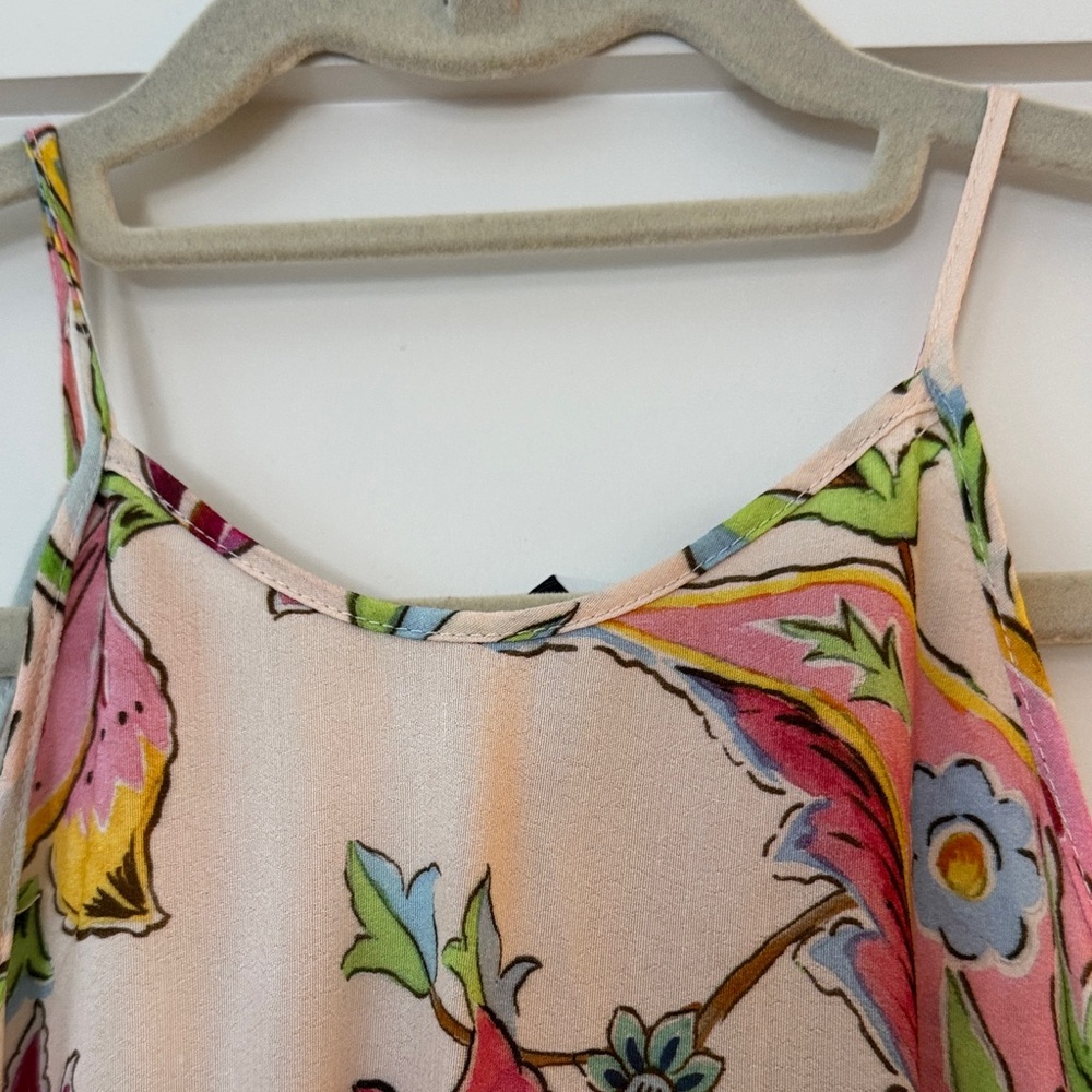 NWT Zara Floral Halter Maxi Dress in Blue Yellow Pink and Cream - Picture 5 of 8
